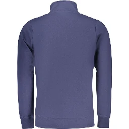 Blue Cotton Men Sweatshirt