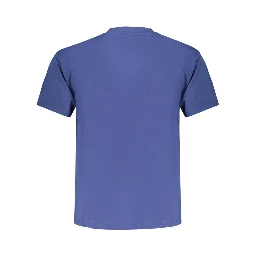 تيشيرت رجالي أزرق من القطن