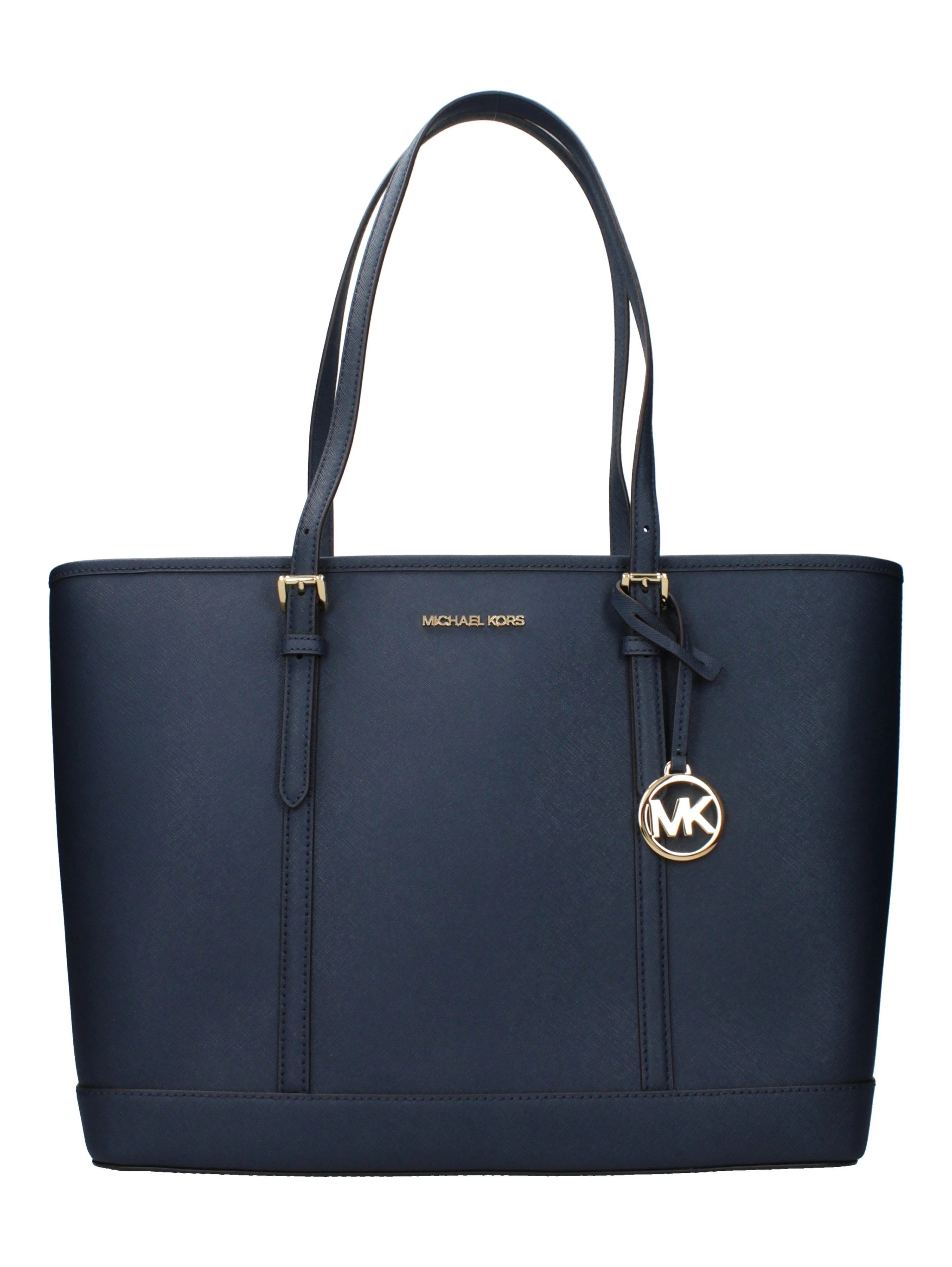 Blue Leather Shoulder Bag