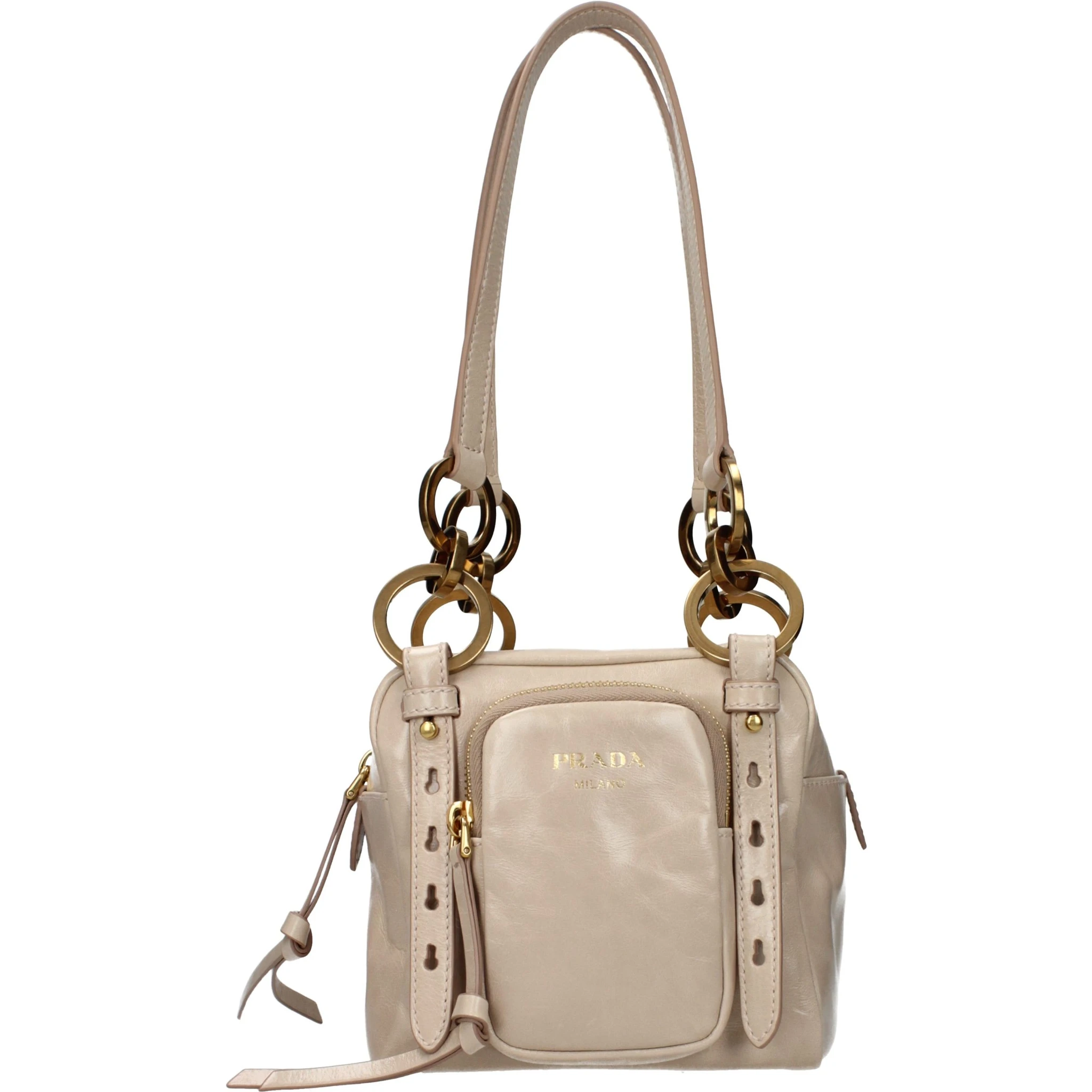 Pink Leather Shoulder Bag