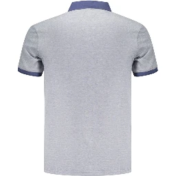 Blue Cotton Men's Polo Shirt