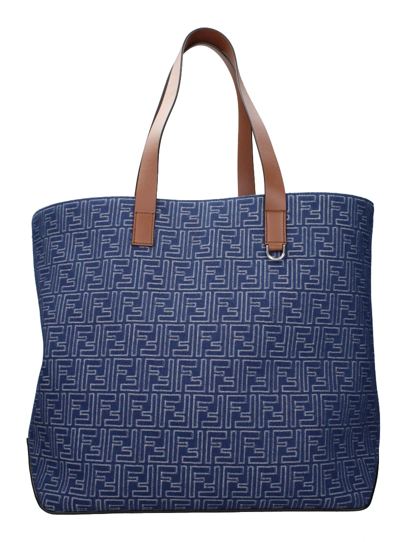Blue Fabric Shoulder Bag