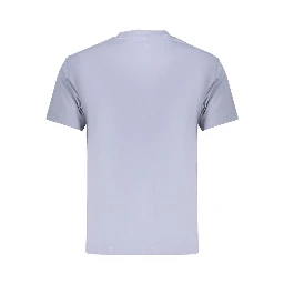 Blue Cotton Men's T-Shirt