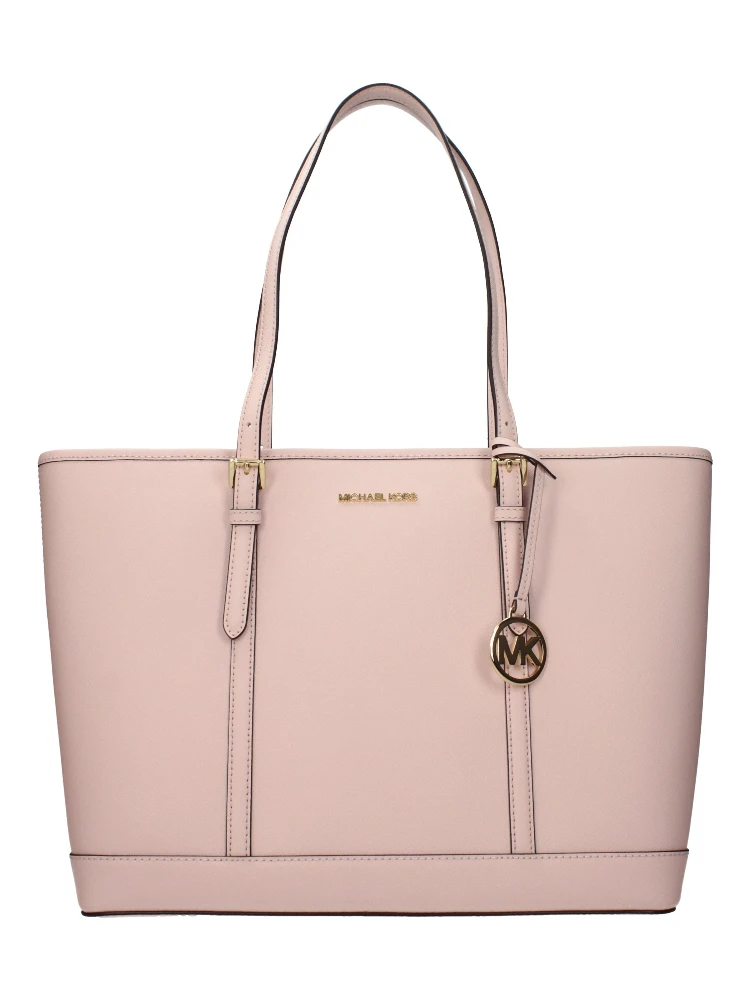 Pink Leather Shoulder Bag