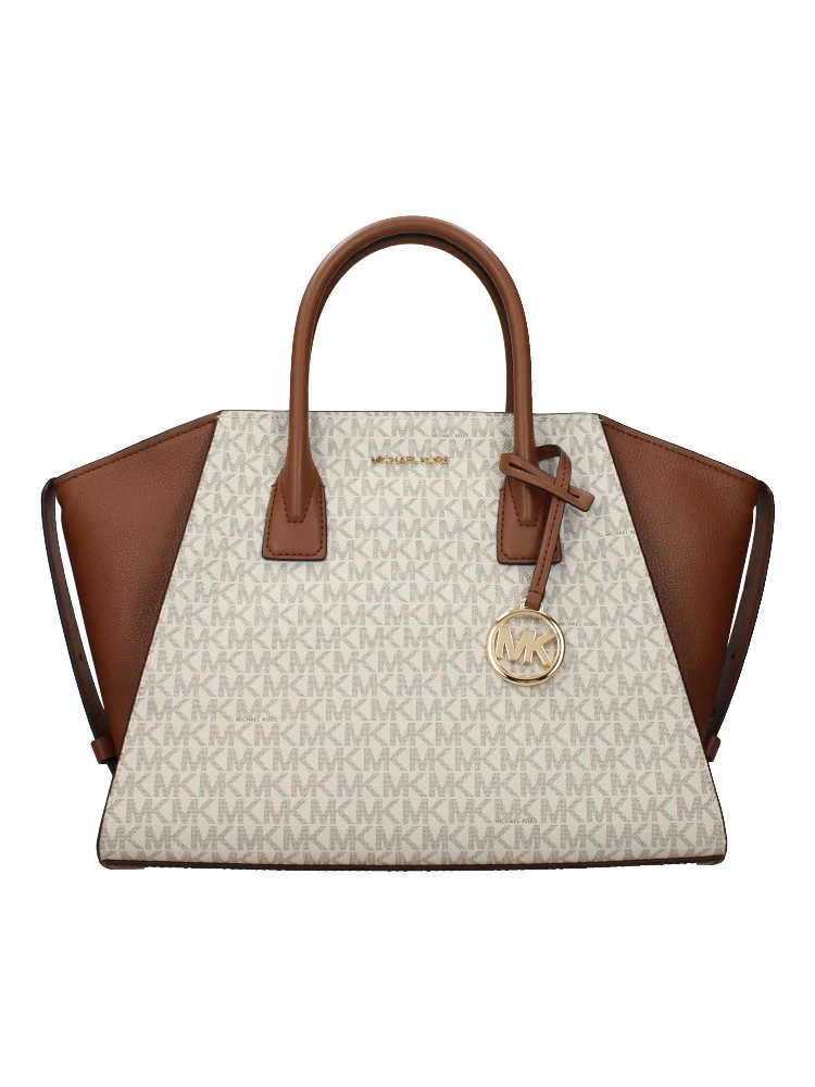 Beige Fabric Handbag