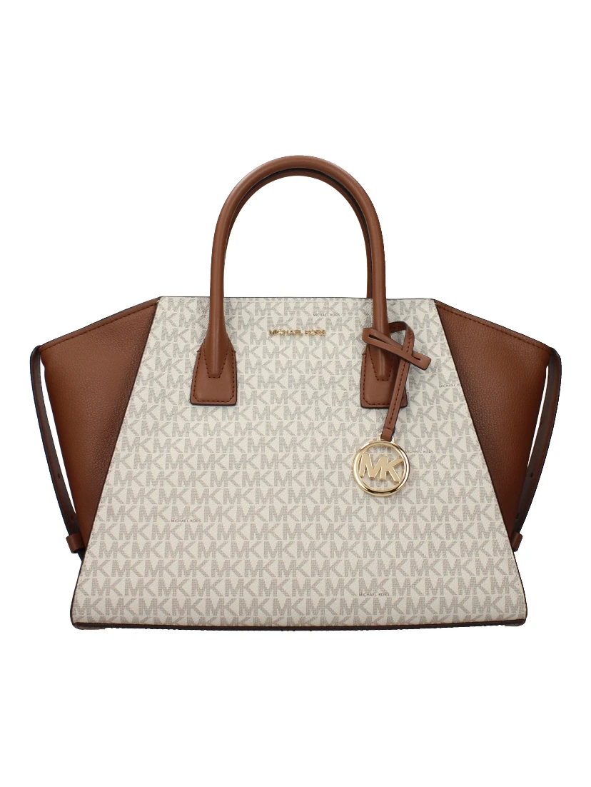 Beige Fabric Handbag