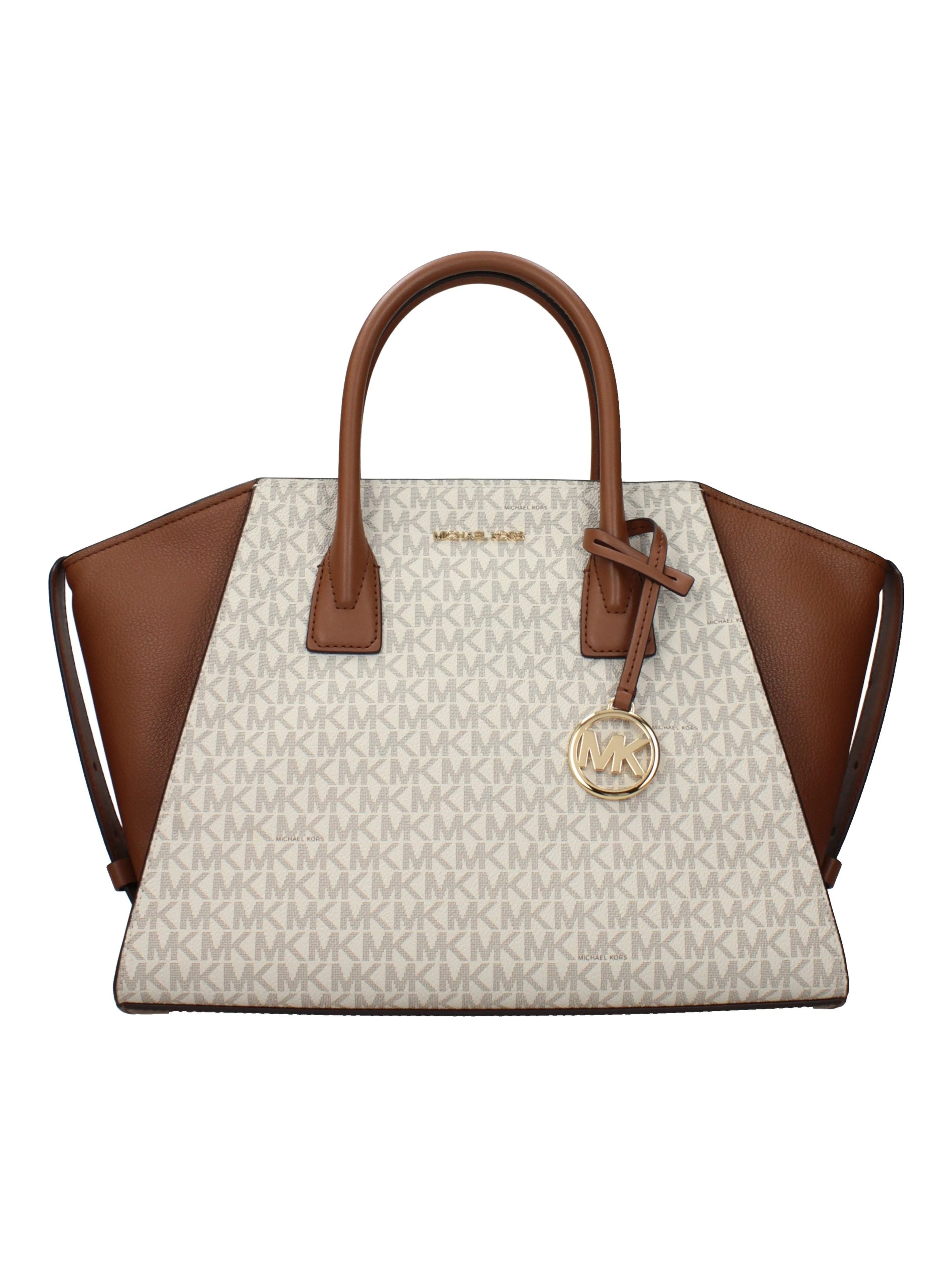 Beige Fabric Handbag