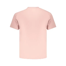 Pink Cotton Men T-Shirt
