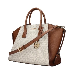 Beige Fabric Handbag