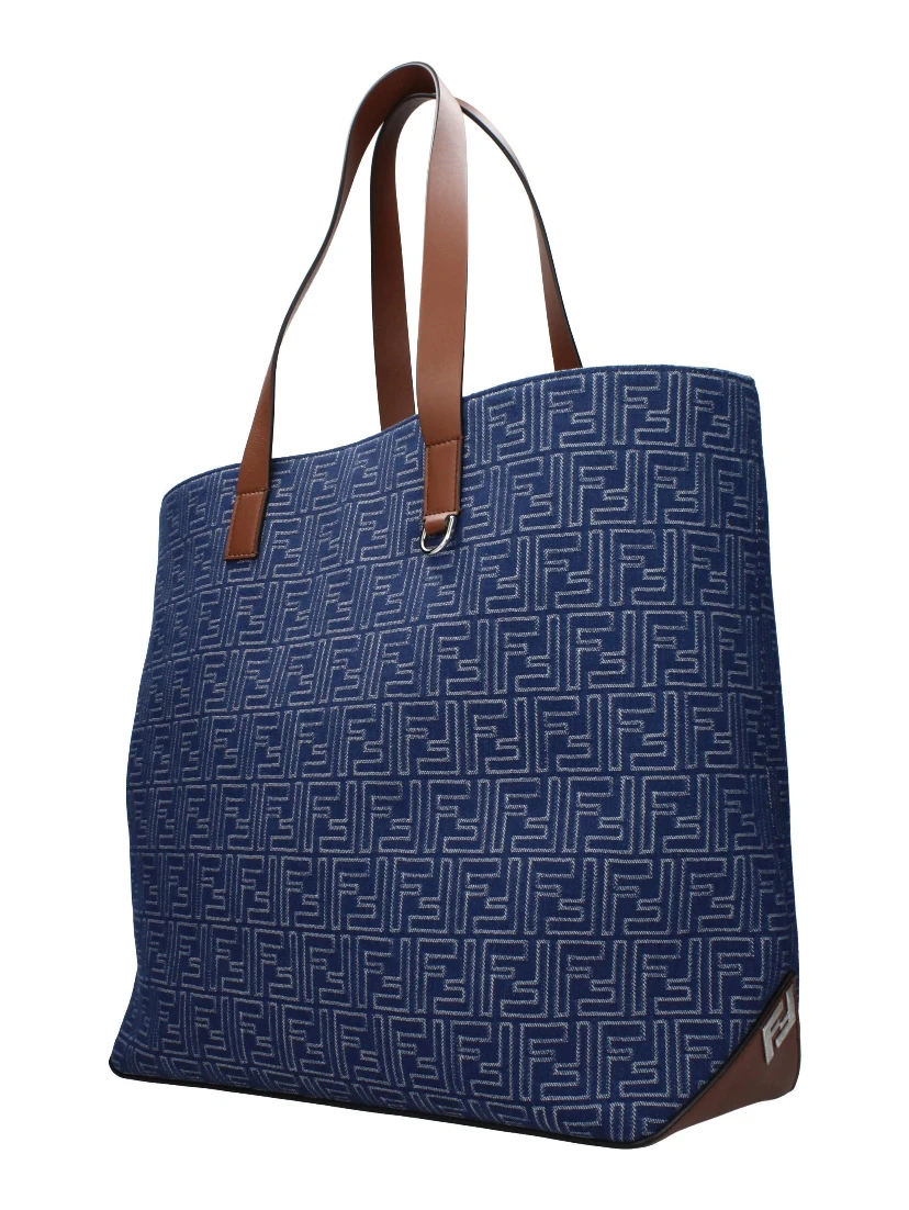 Blue Fabric Shoulder Bag
