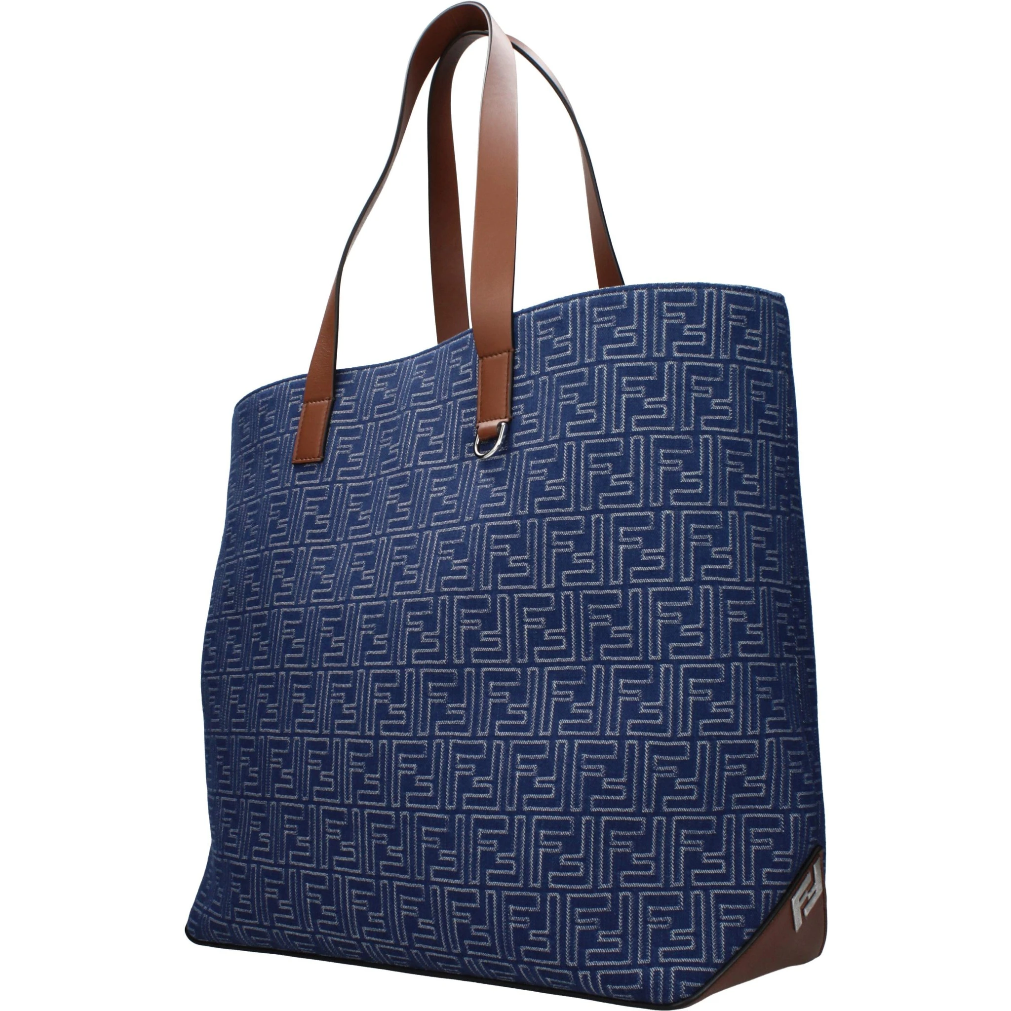 Blue Fabric Shoulder Bag