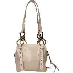 Pink Leather Shoulder Bag