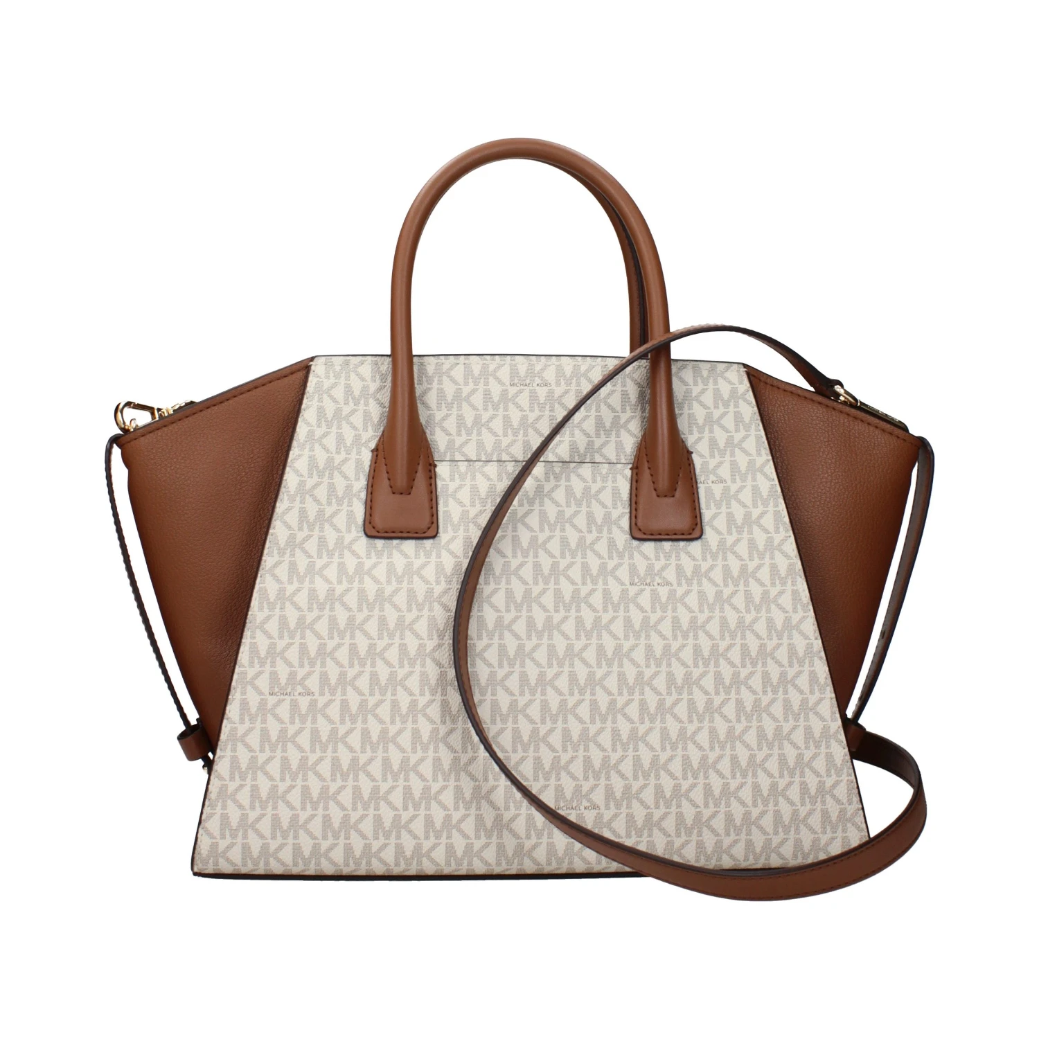 Beige Fabric Handbag