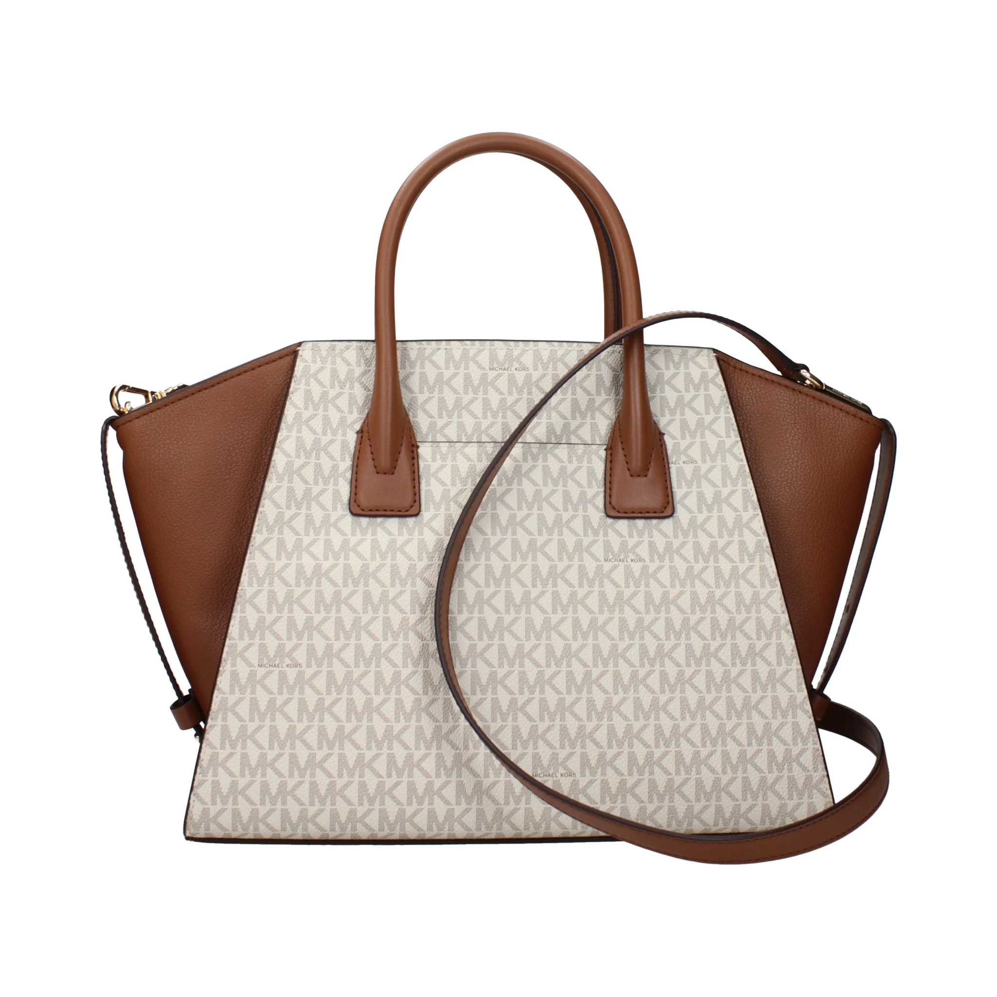 Beige Fabric Handbag