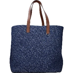 Blue Fabric Shoulder Bag