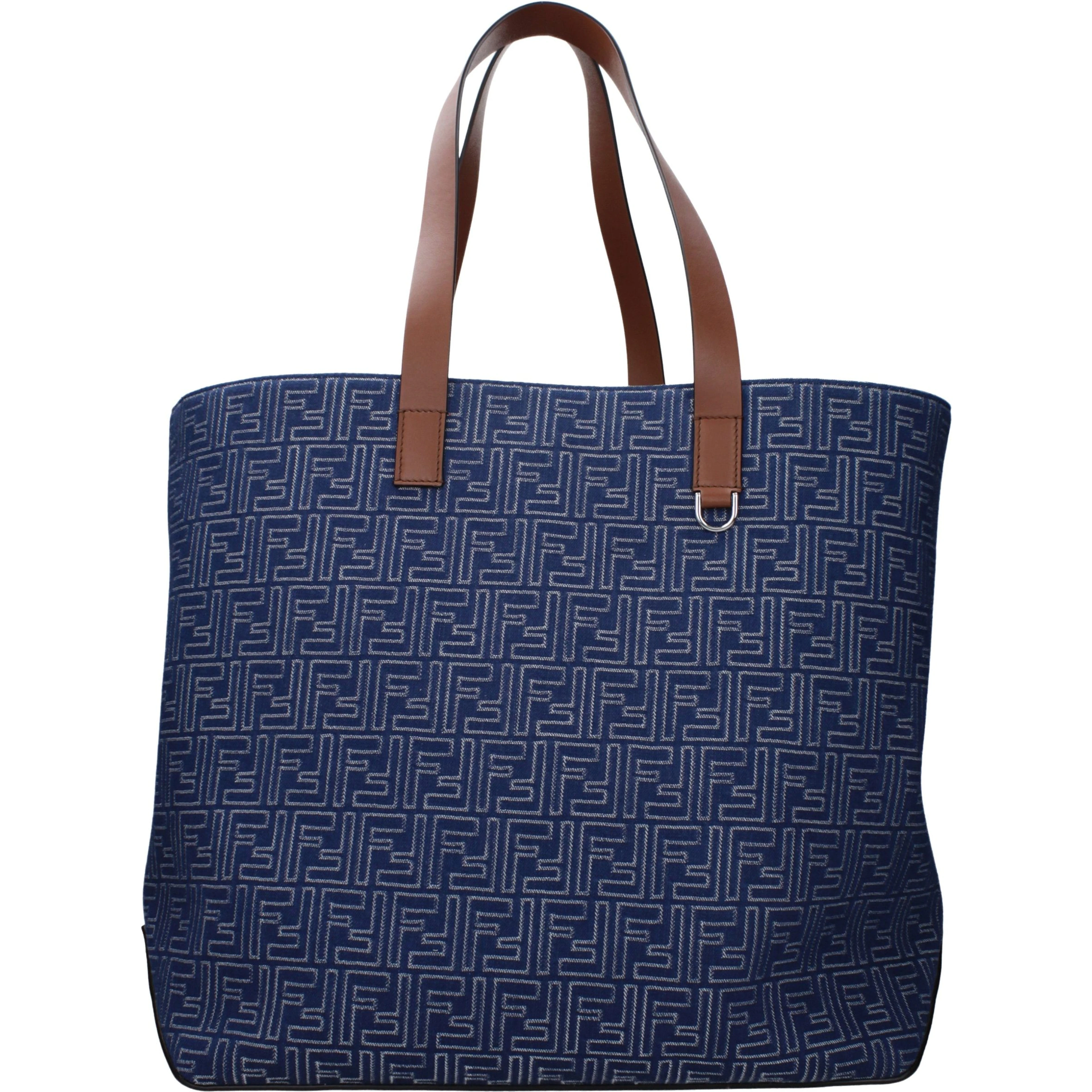 Blue Fabric Shoulder Bag