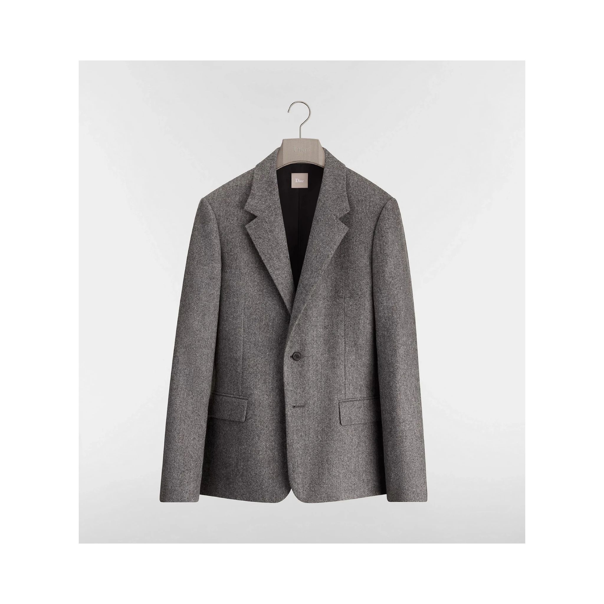 Virgin wool mono breasted blazer jacket