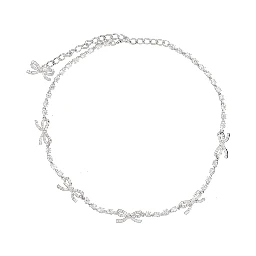 "CRYSTAL BOW" NECKLACE