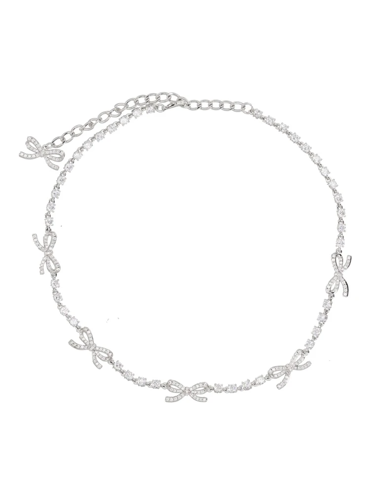 "CRYSTAL BOW" NECKLACE