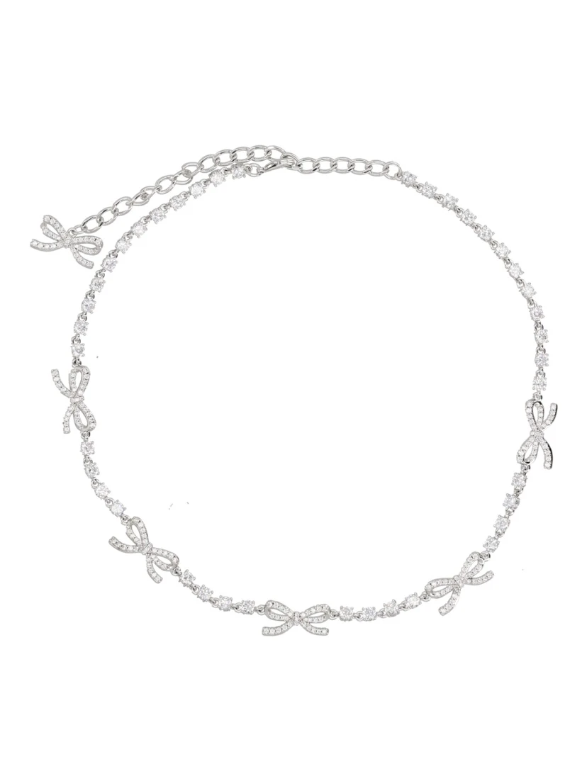 "CRYSTAL BOW" NECKLACE