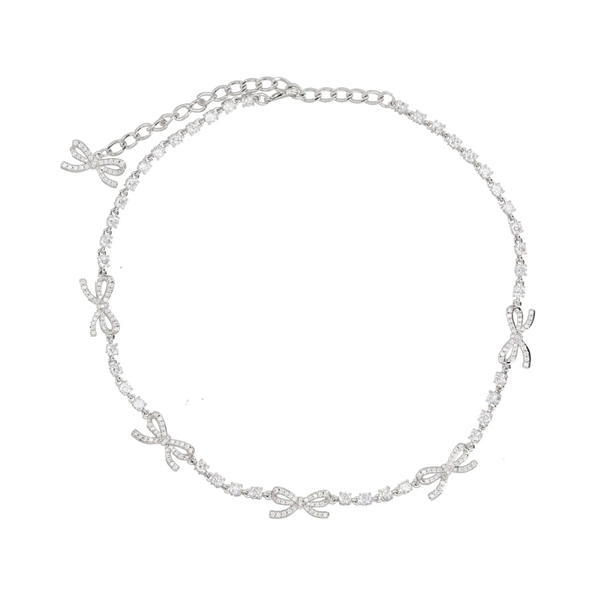 "CRYSTAL BOW" NECKLACE