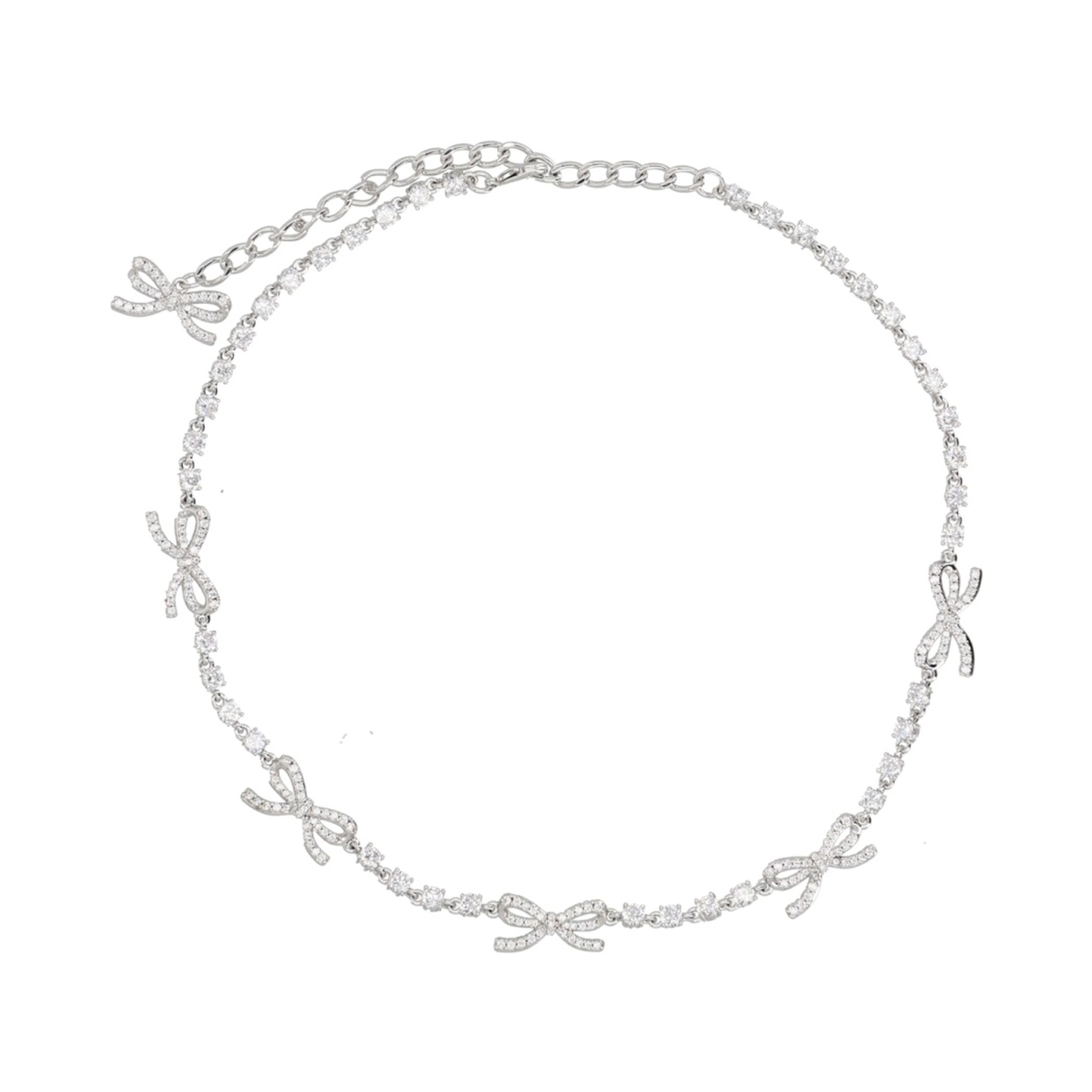 "CRYSTAL BOW" NECKLACE