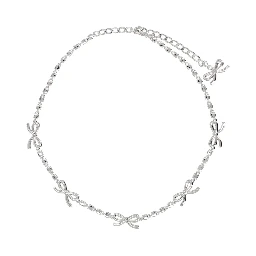 "CRYSTAL BOW" NECKLACE