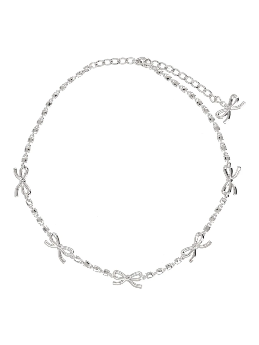 "CRYSTAL BOW" NECKLACE