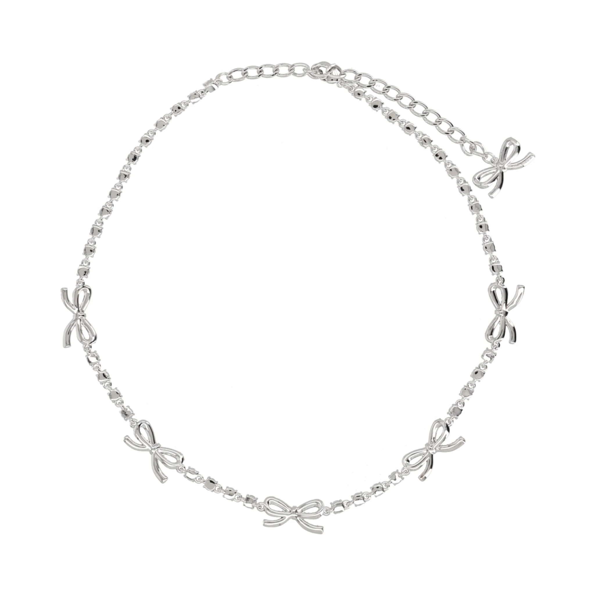 "CRYSTAL BOW" NECKLACE