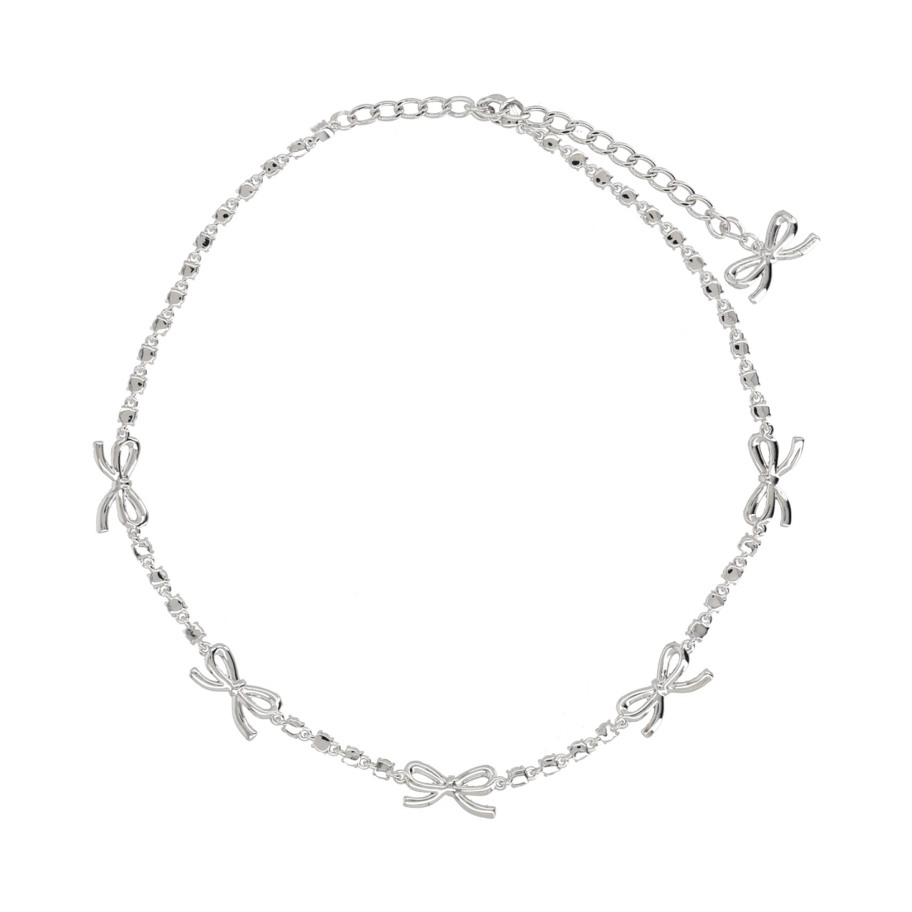 "CRYSTAL BOW" NECKLACE