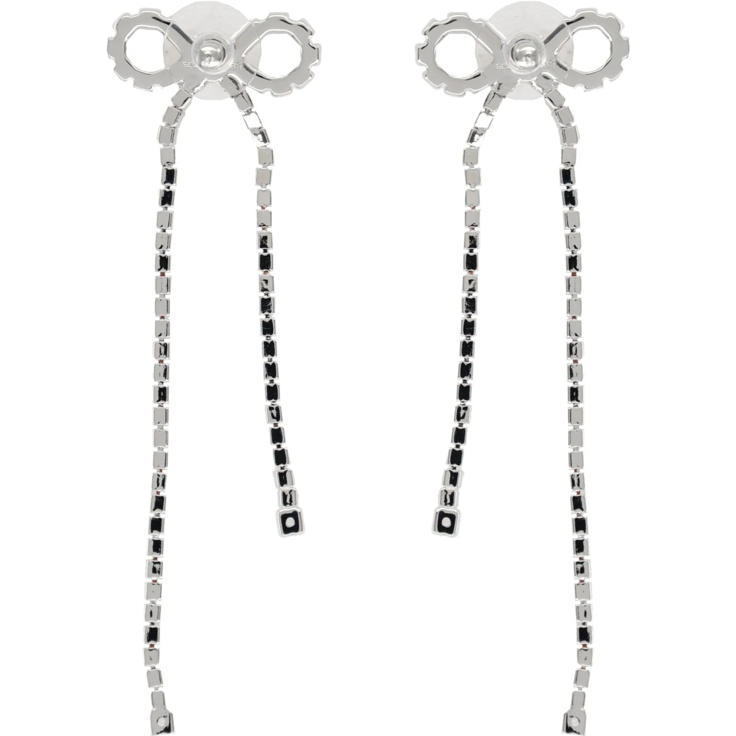 "CRYSTAL DROPLET BOW" EARRINGS