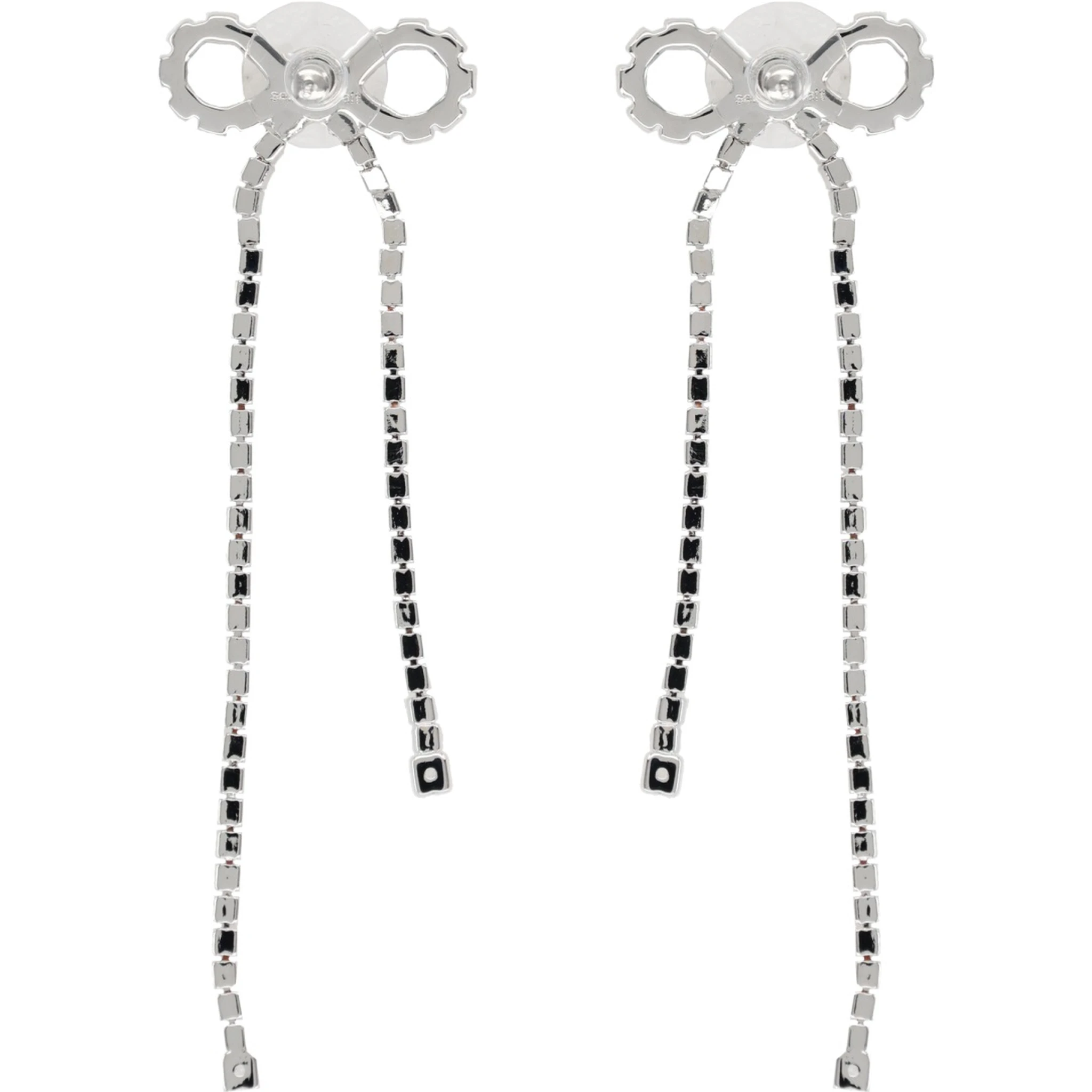 "CRYSTAL DROPLET BOW" EARRINGS