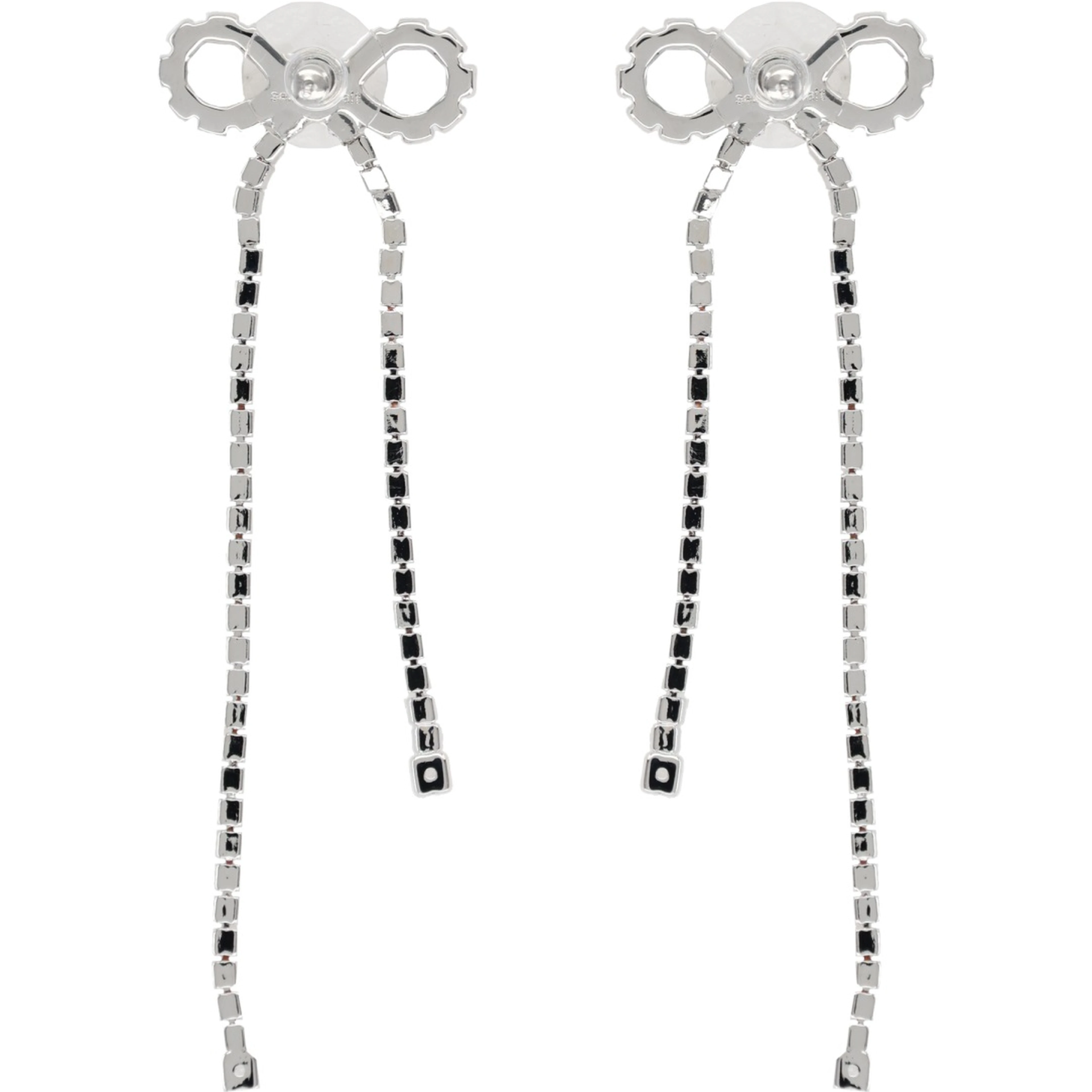 "CRYSTAL DROPLET BOW" EARRINGS