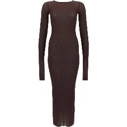 LONG-SLEEVED MIDI DRESS