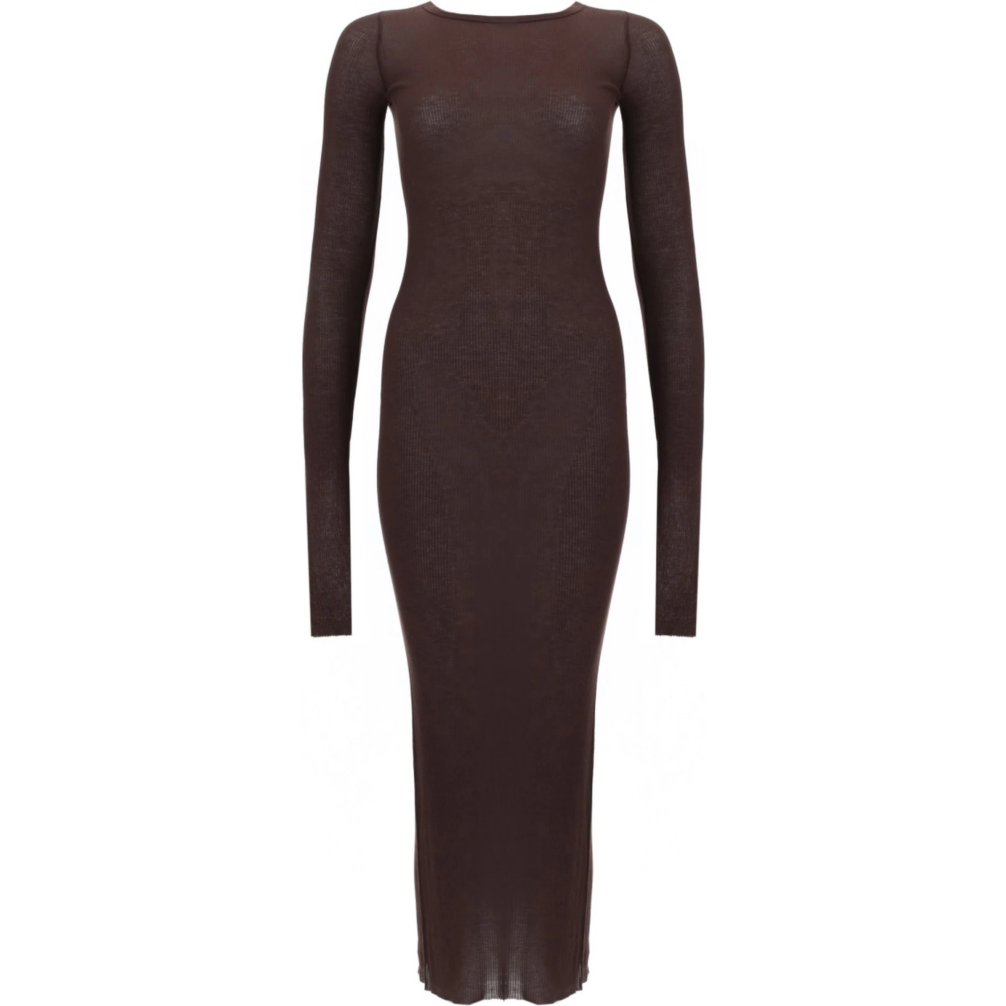 LONG-SLEEVED MIDI DRESS