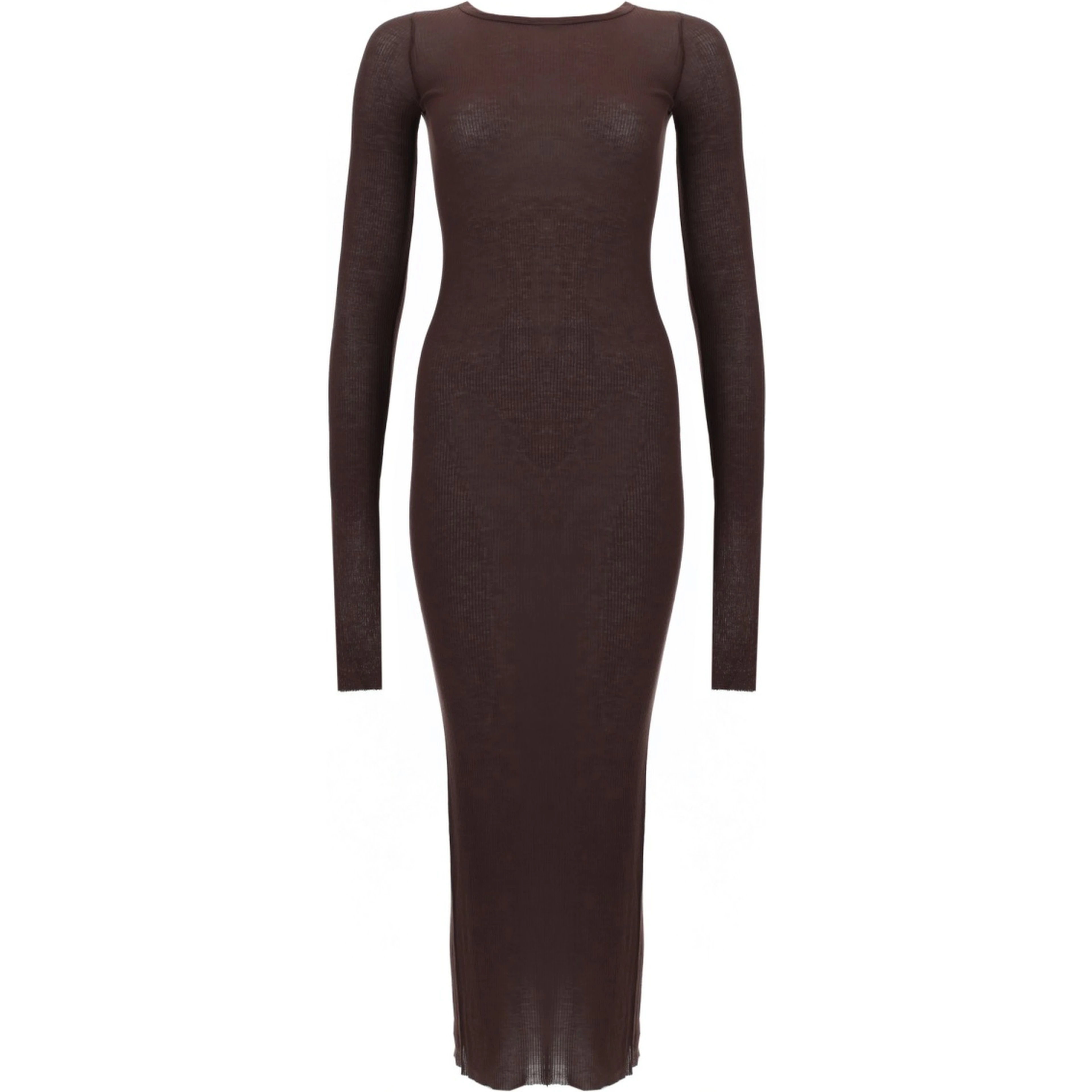 LONG-SLEEVED MIDI DRESS