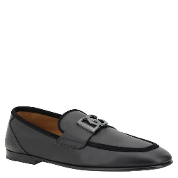 Black Calf Leather Bos Taurus Slip-On Loafers