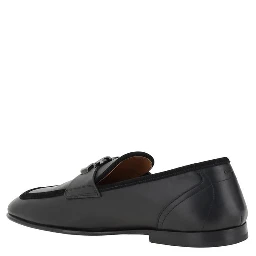 Black Calf Leather Bos Taurus Slip-On Loafers