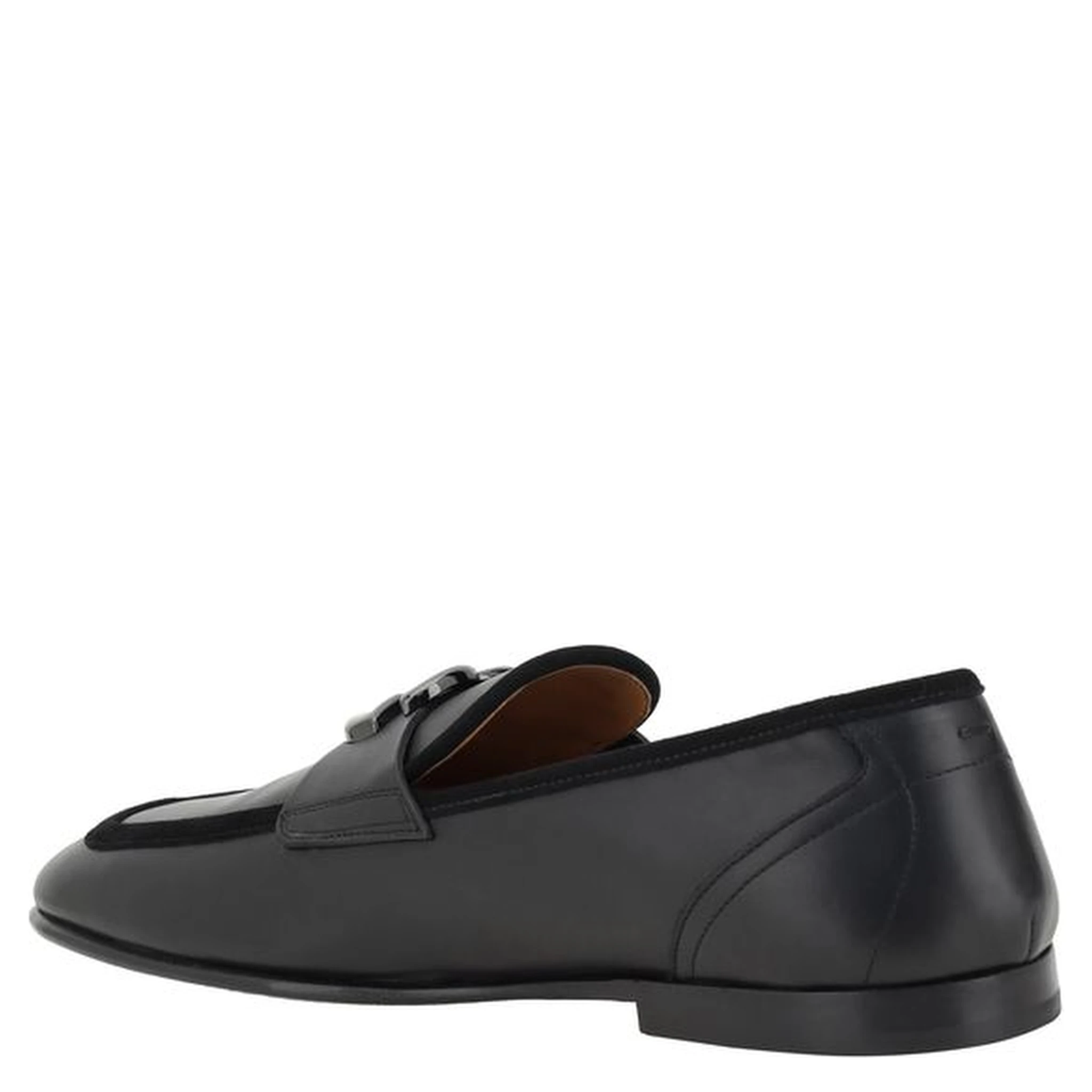 Black Calf Leather Bos Taurus Slip-On Loafers