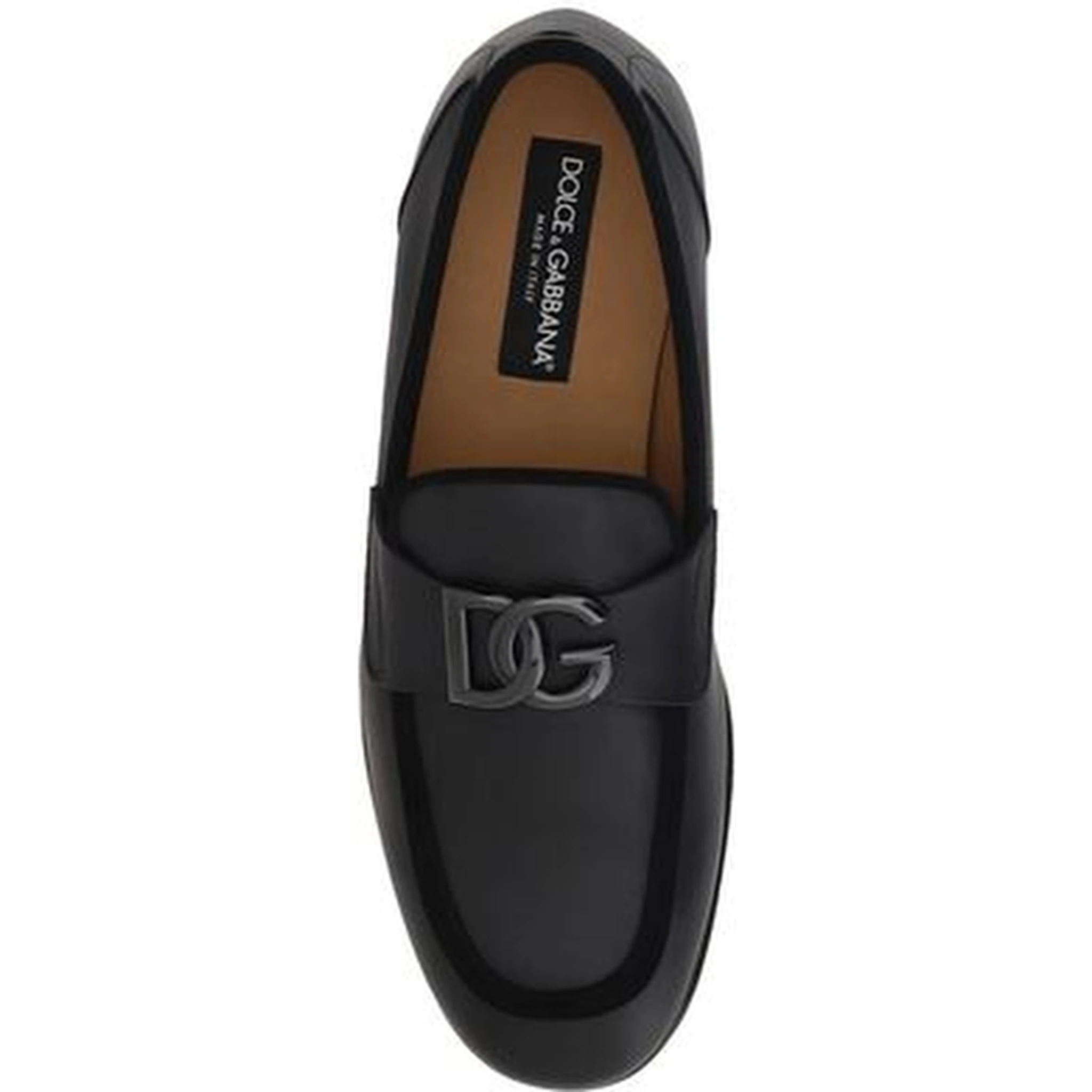 Black Calf Leather Bos Taurus Slip-On Loafers