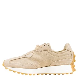Beige Suede Leather Low Top Sneakers