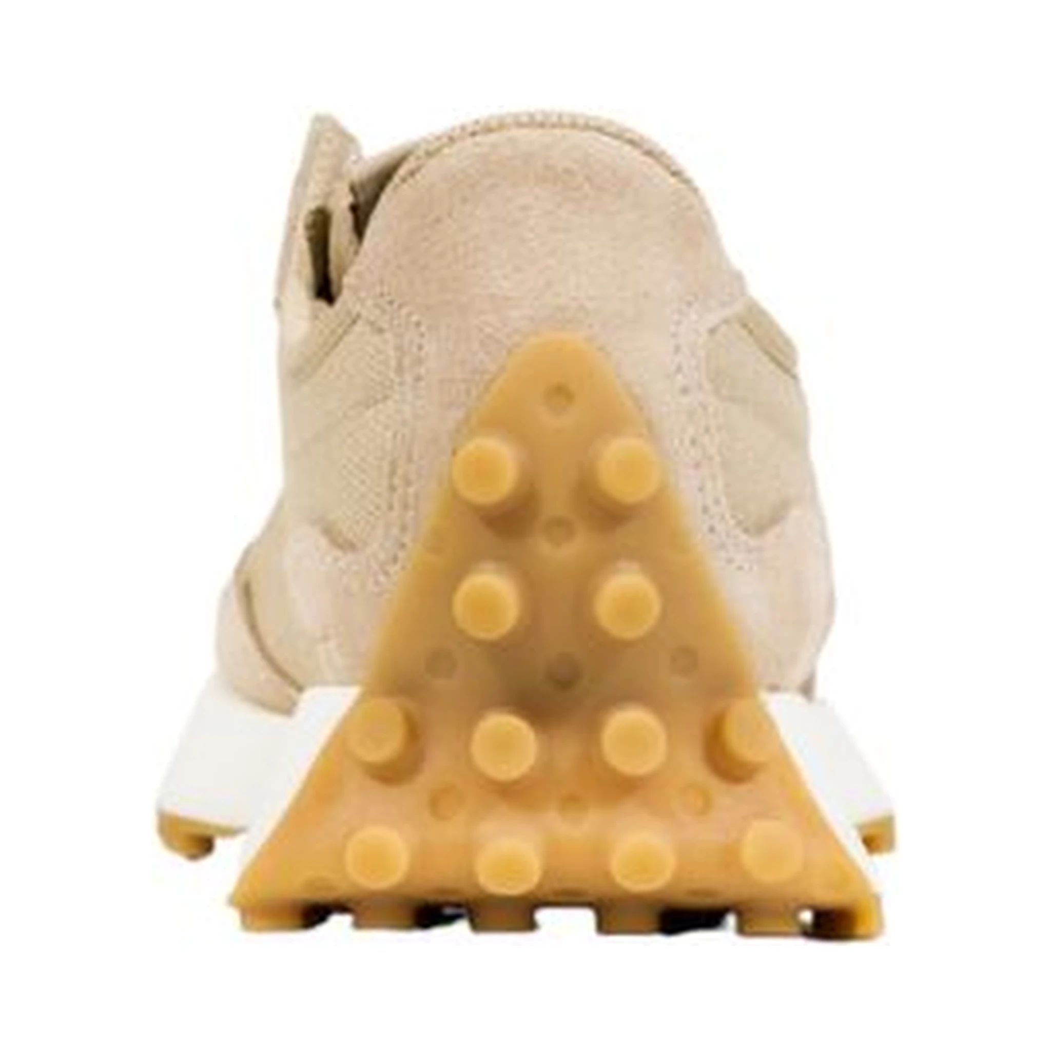 Beige Suede Leather Low Top Sneakers