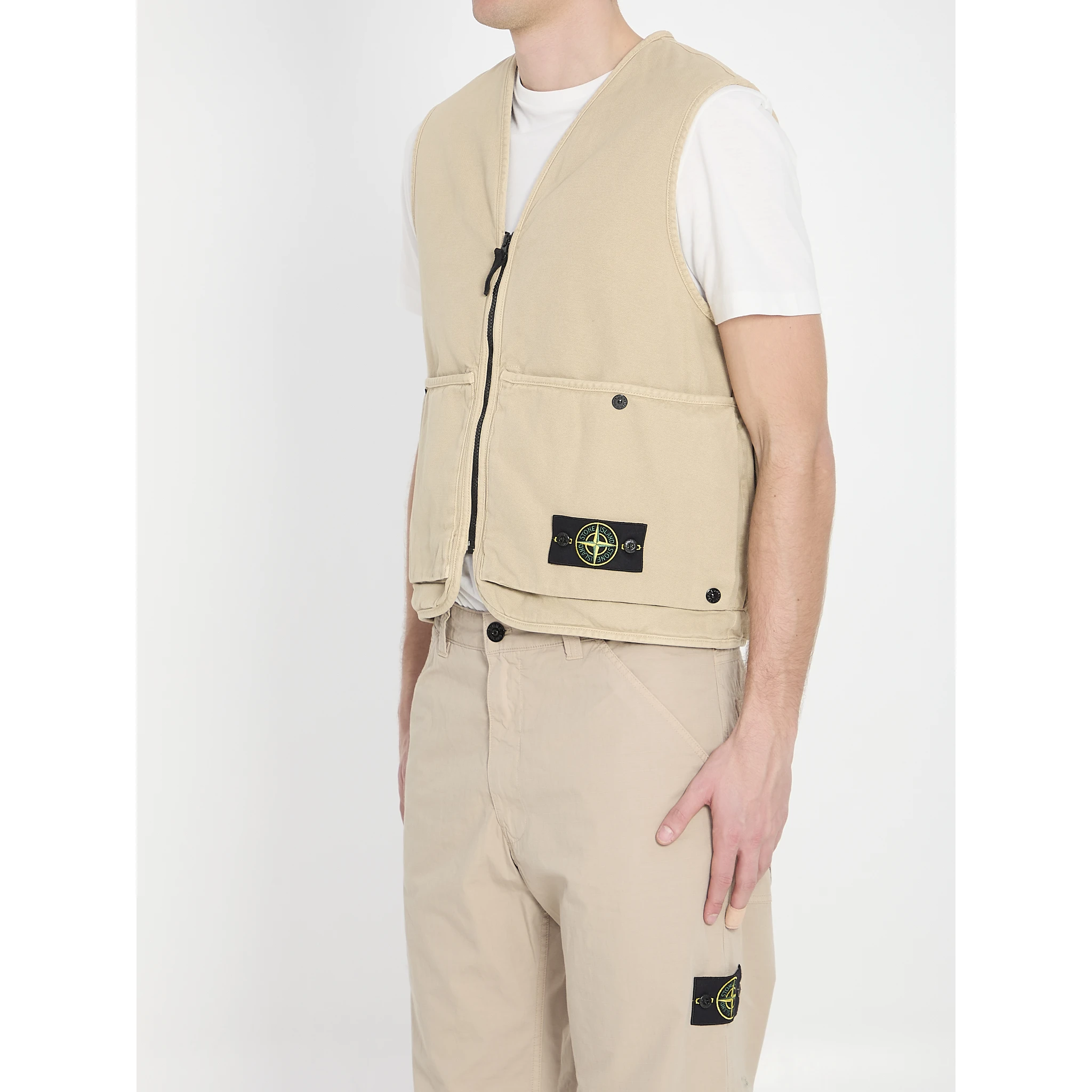 Oversized cotton vest