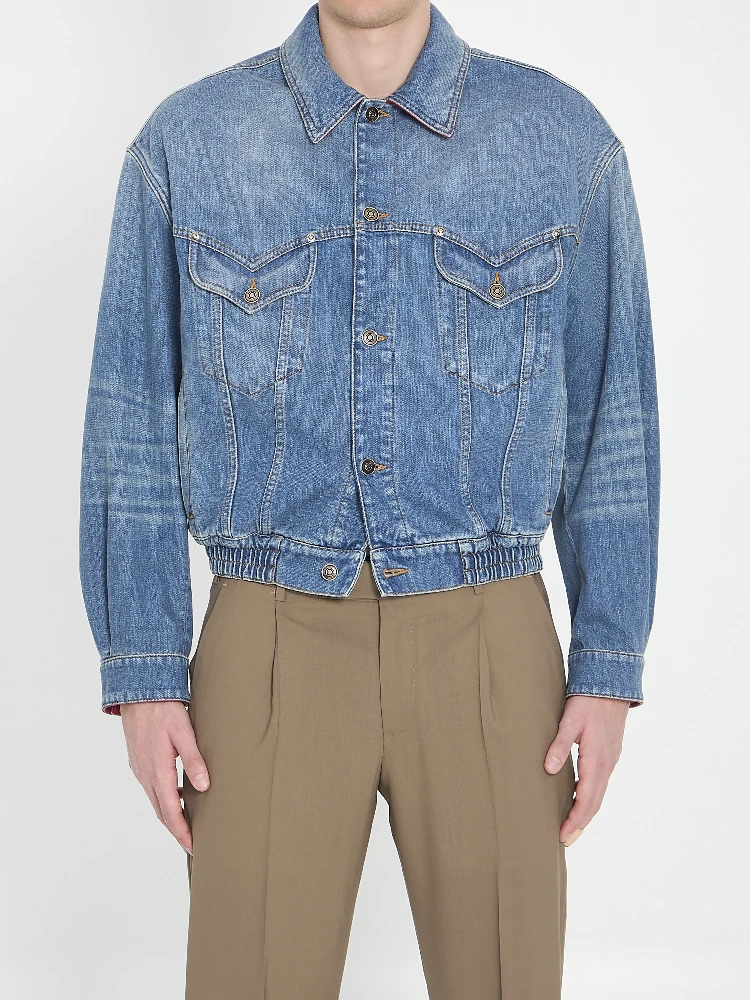 Cotton denim blouson
