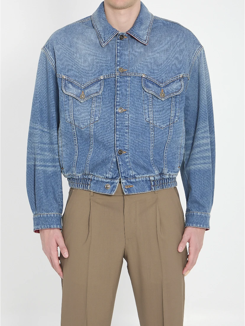 Cotton denim blouson