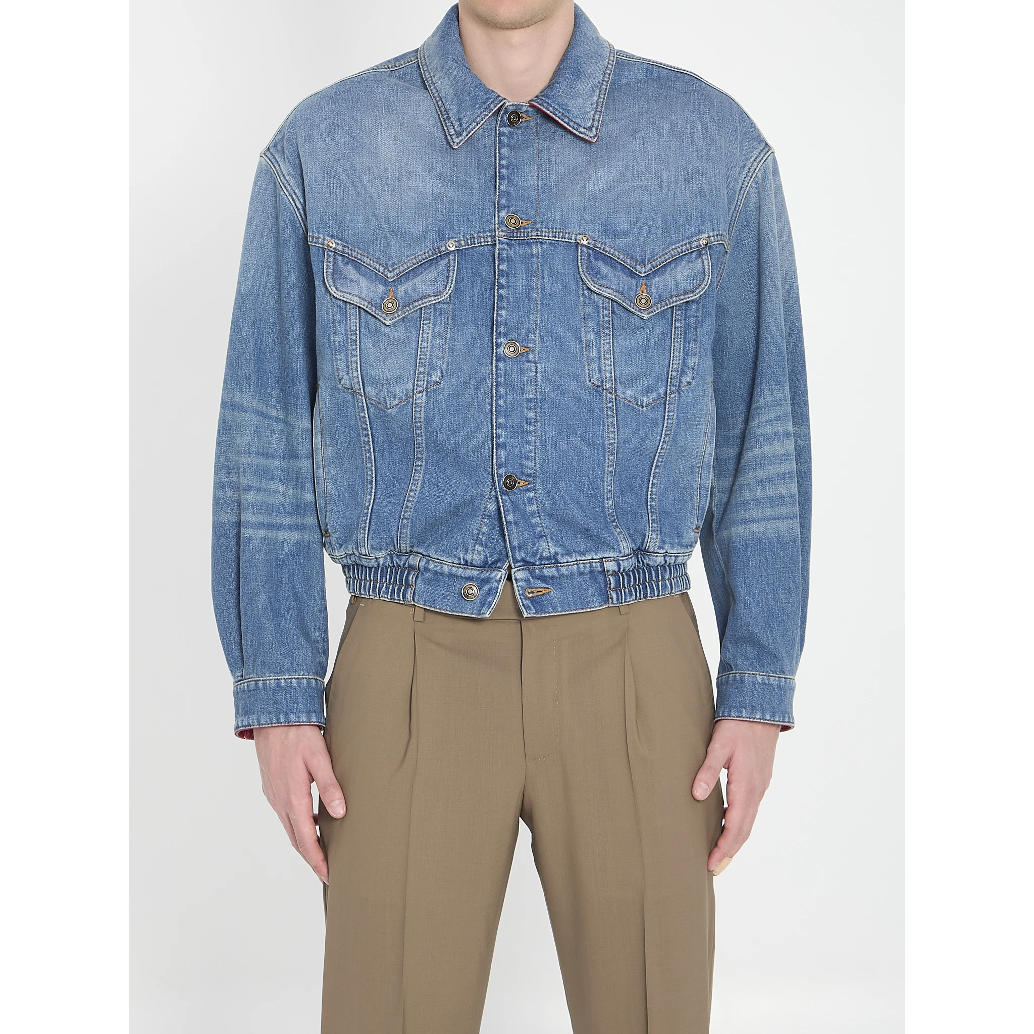 Cotton denim blouson