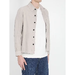 Overshirt in suede leather
