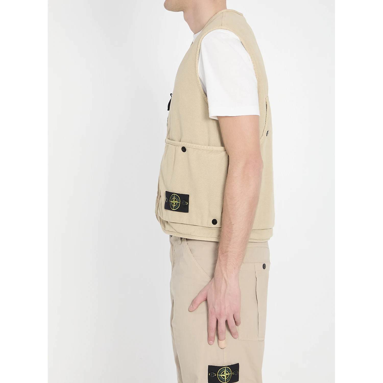 Oversized cotton vest
