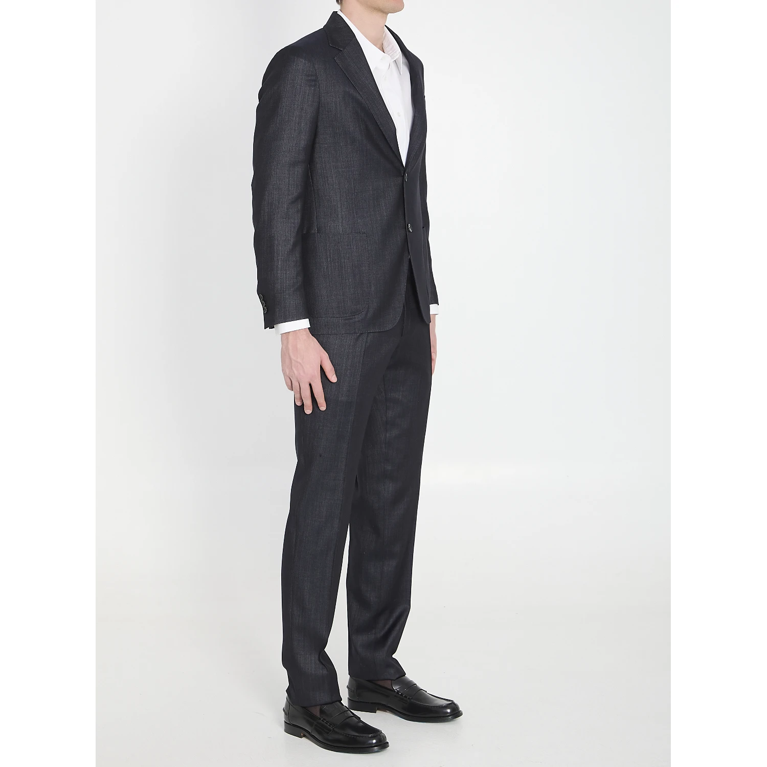 Single-breasted wool blend suit