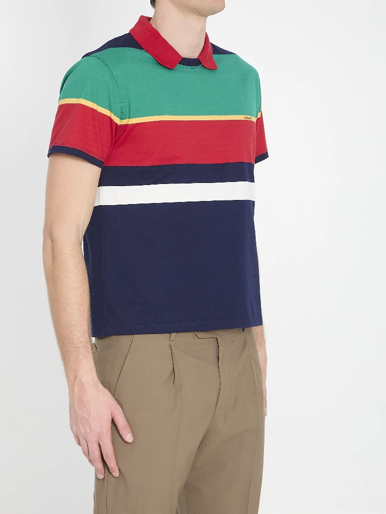 Striped cotton T-shirt alternative